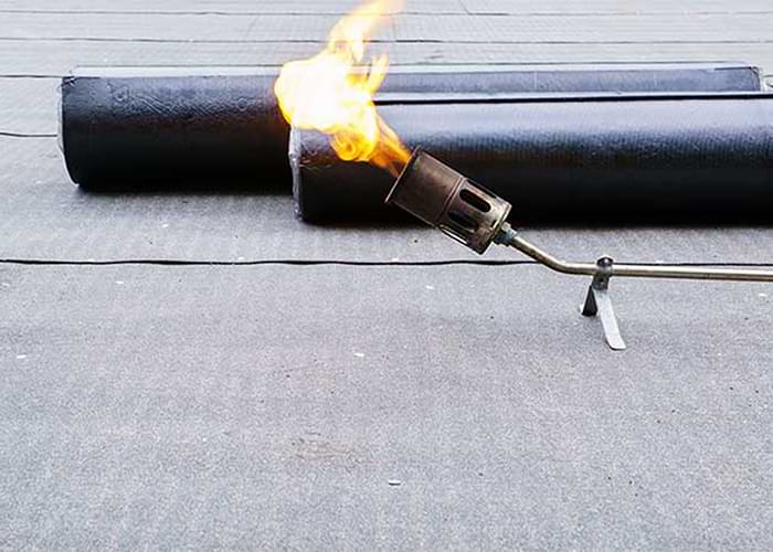 Image of flame on a roof