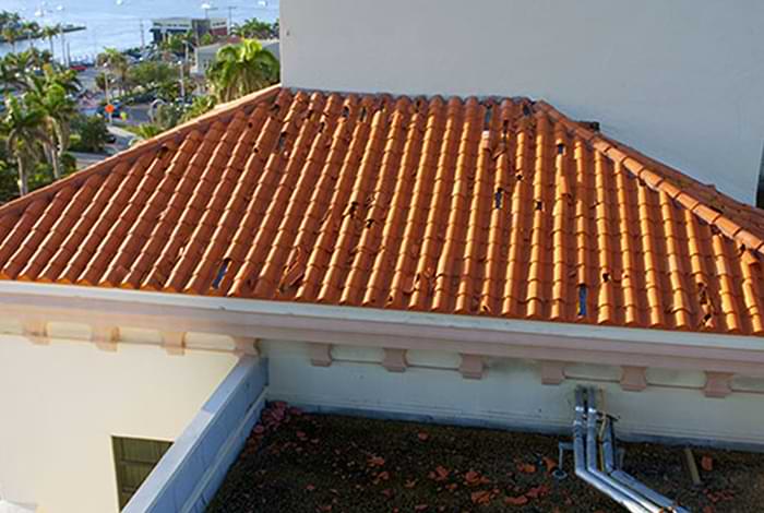 damaged roof